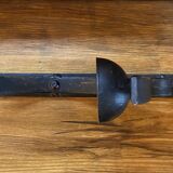 Wrought iron wall light, fabric cable