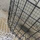 Black metal basket