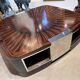 Table basse de style Art déco en ébène de Macassar, vers 1970
