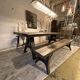 Tisch industriel « Bonneiche vergraut »