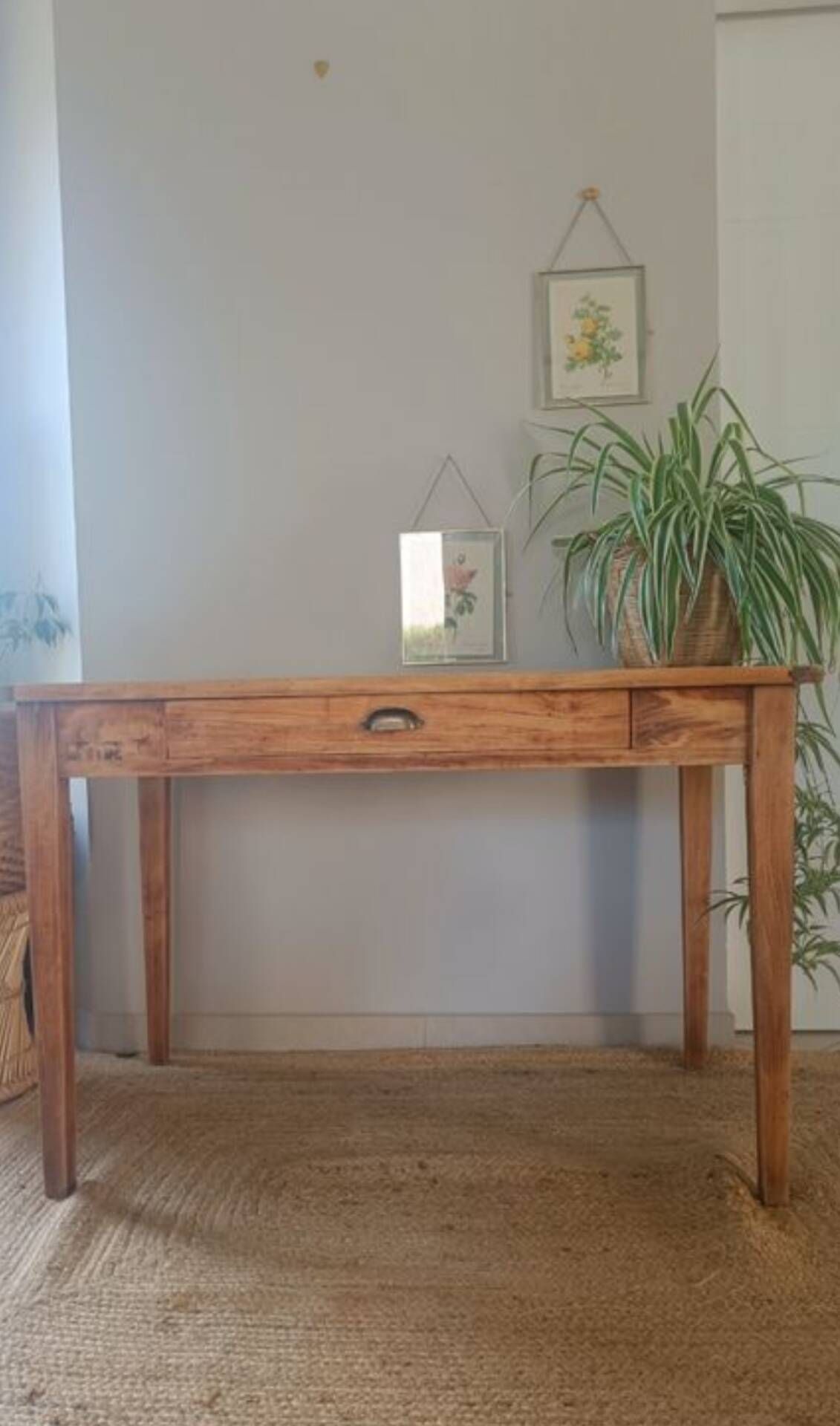 Old wooden table with drawer – Vintage desk