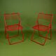 Red metal chair Ted Net Ikea vintage by Niels Gammelgaard