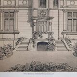 Lithograph Château de Sansac, Loches