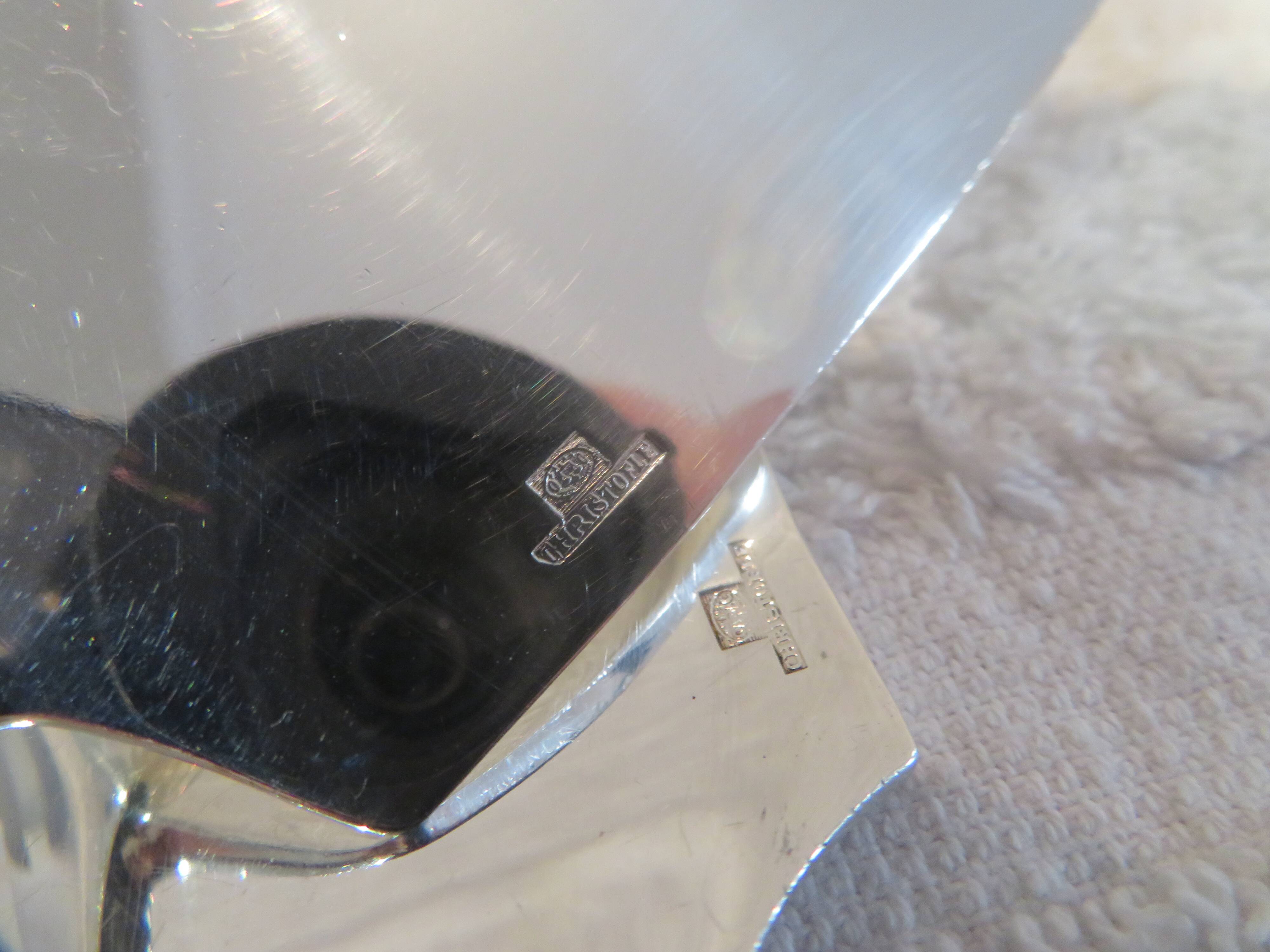 2-piece fish serving set, silver-plated metal, Christofle Concorde goldsmith