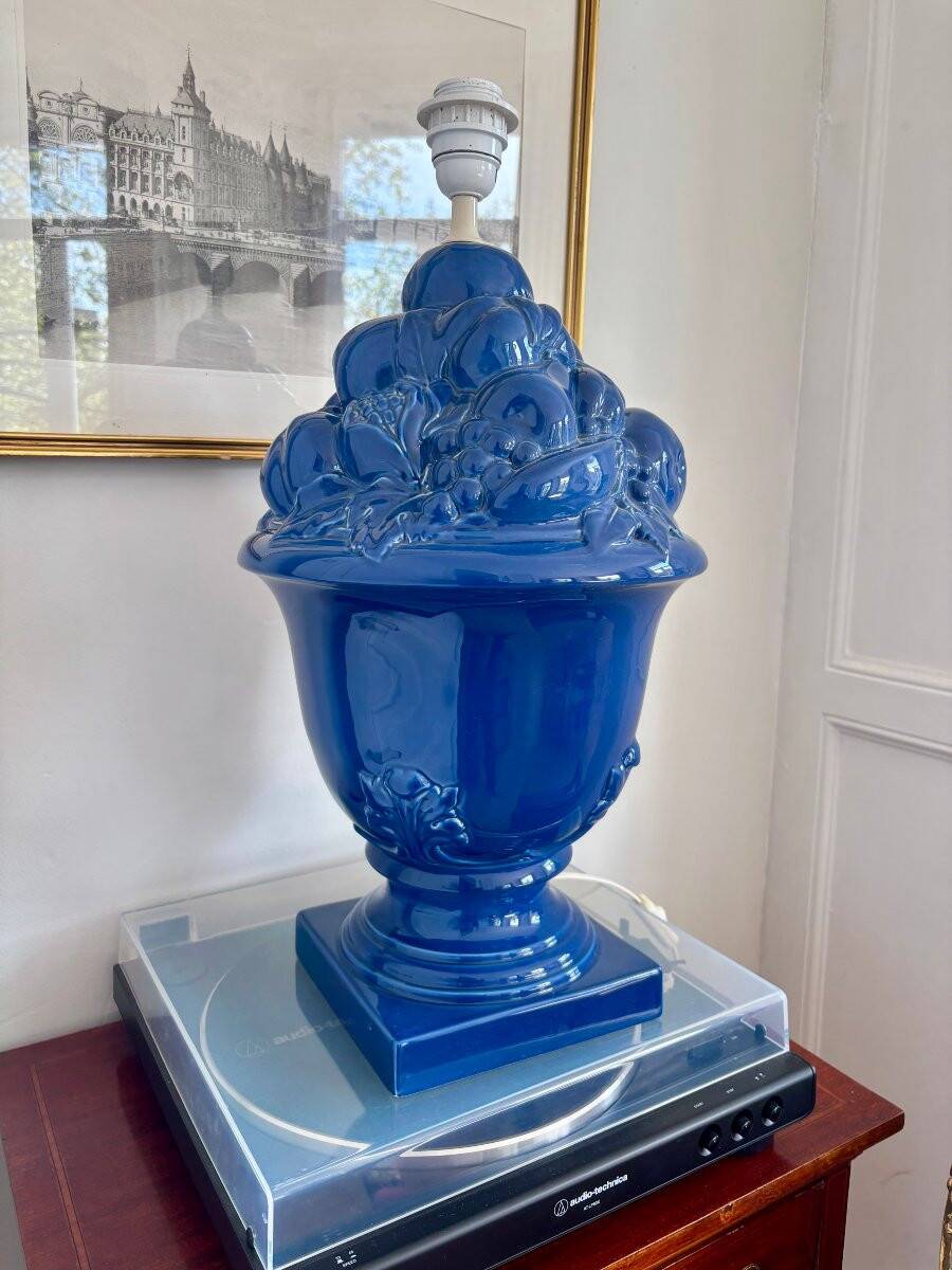 Table lamp - blue ceramic