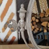 Linen patinated table pscyche mirror