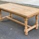 Renovated extendable farmhouse dining table made of solid wood, 200cm, 1950.