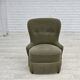 1970s, Danish armchair, green furniture velour.