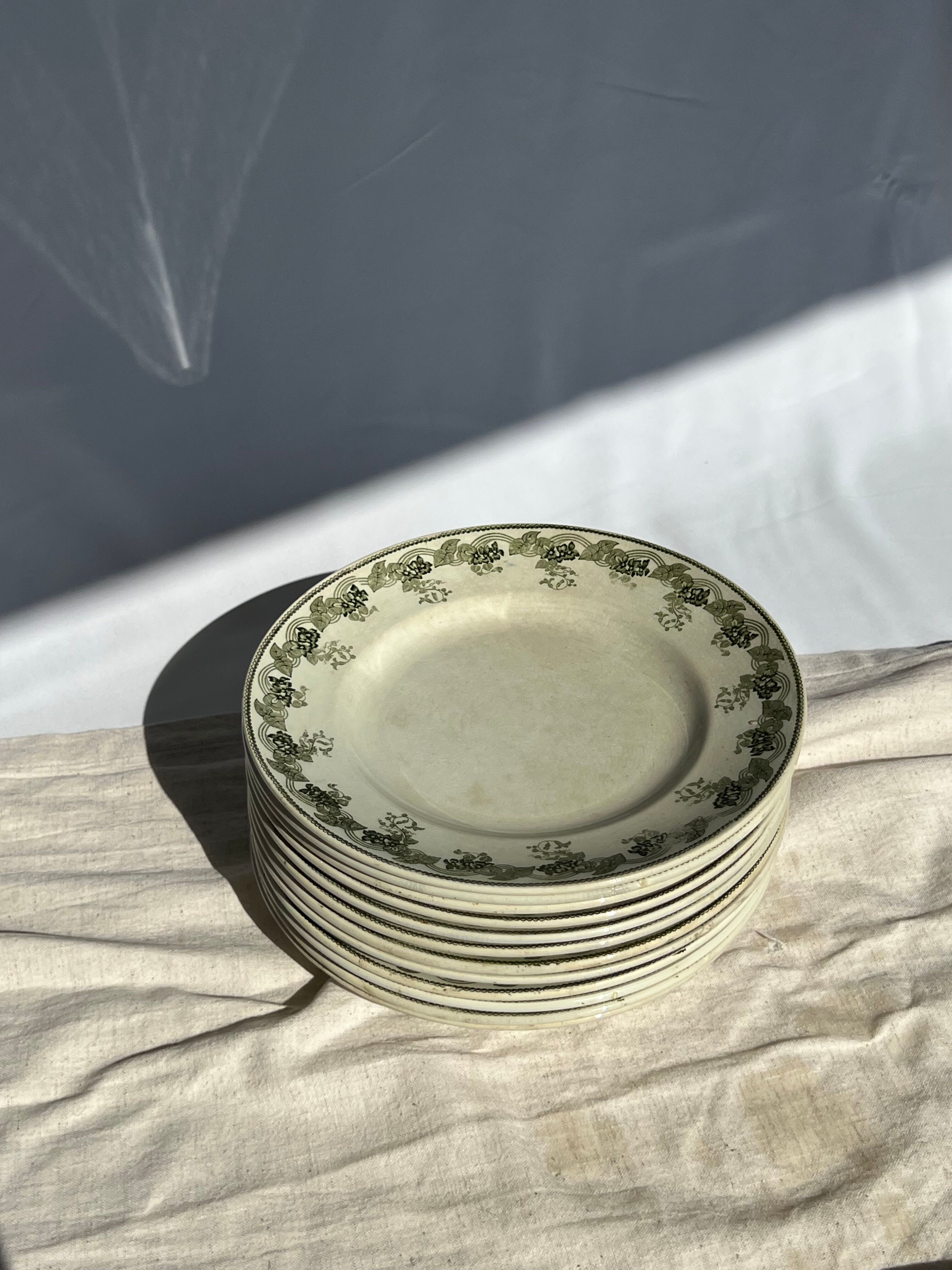 Moulin Des Loups & Hamage 12 plates model "Violetta" early twentieth century