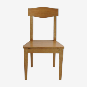 Chaise en chêne cérusé doré