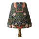William Morris style lampshade, birds, strawberries, flowers.
