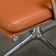 Charles & Ray Eames EA208 Soft Pad Chairs Chrome and Cognac leather, Vitra