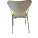 Bright green vintage chair with armrests, Fritz Hansen Series 7