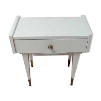 Vintage bedside table with compass foot