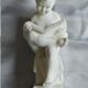 Charming Canova style children's statuette in marble powder (Italy)