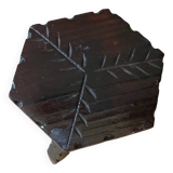 Tripod stool in raw wood art