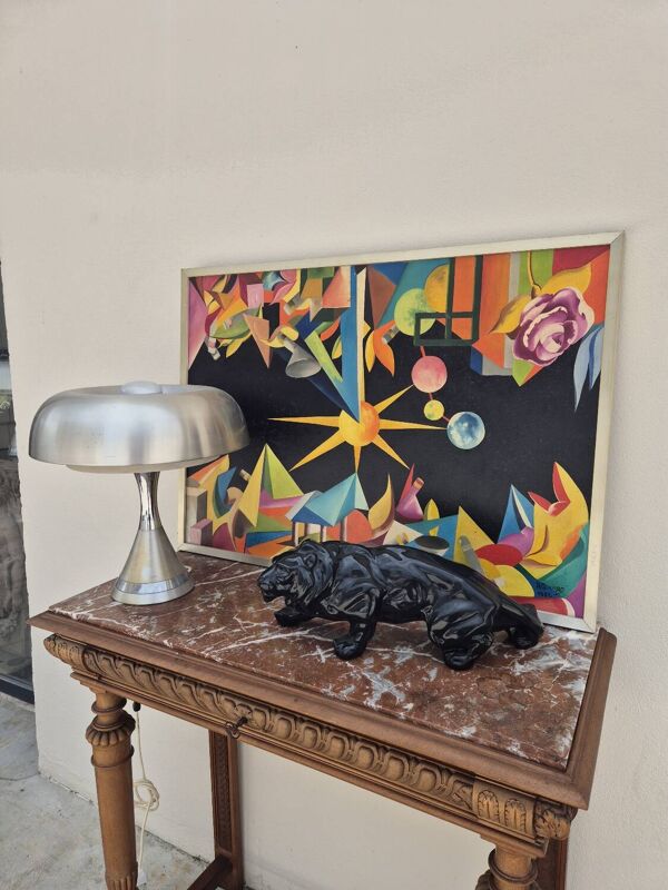 Table d'entrée console style Henri II d'époque 19éme en noyer massif