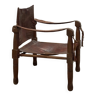 Old Safari leather armchair