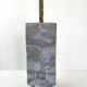 Vintage 1970s table lamp in cement & stones