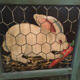 Decorated shelf cabinet 3 rabbits