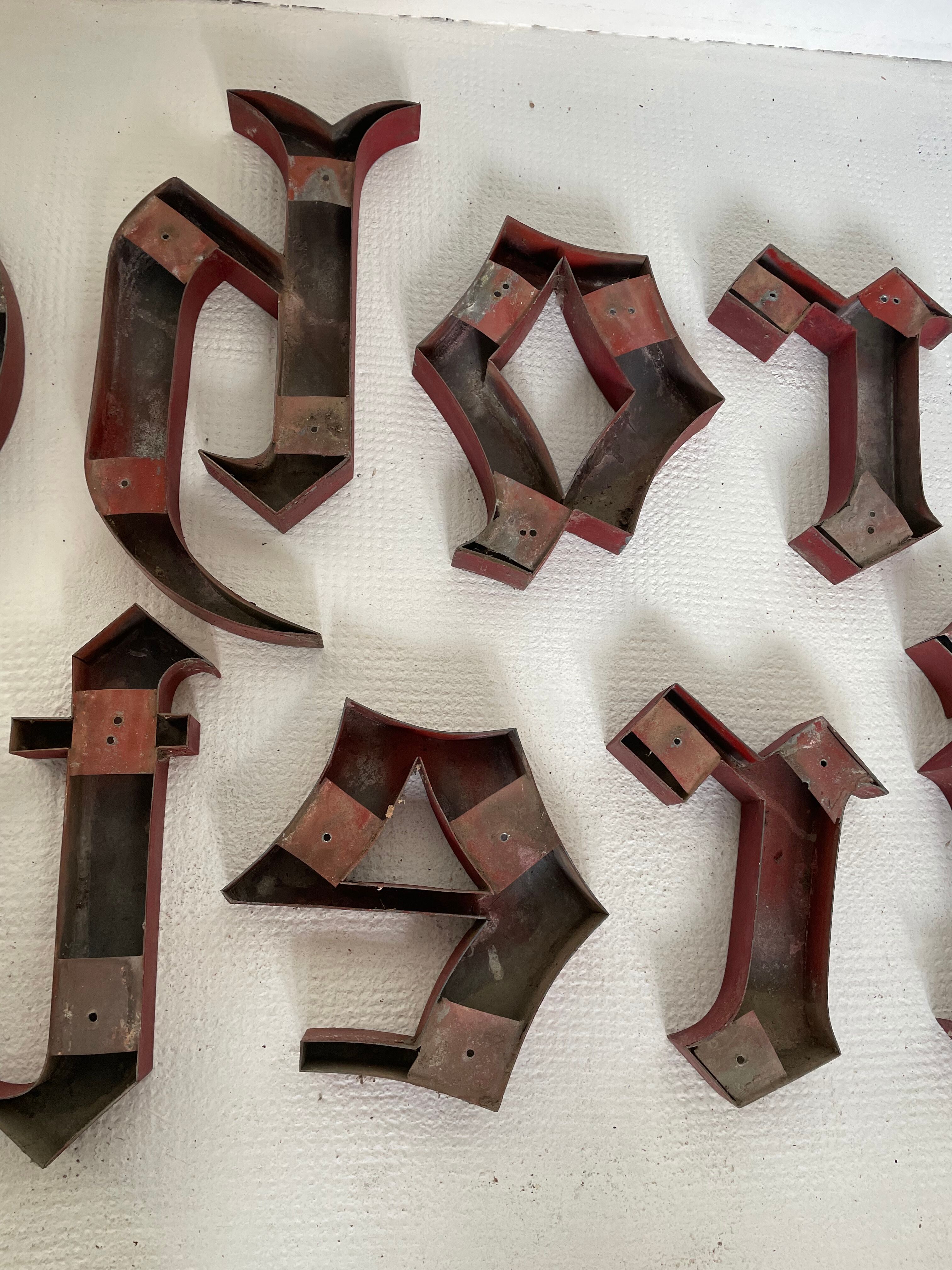 Vintage sign letters