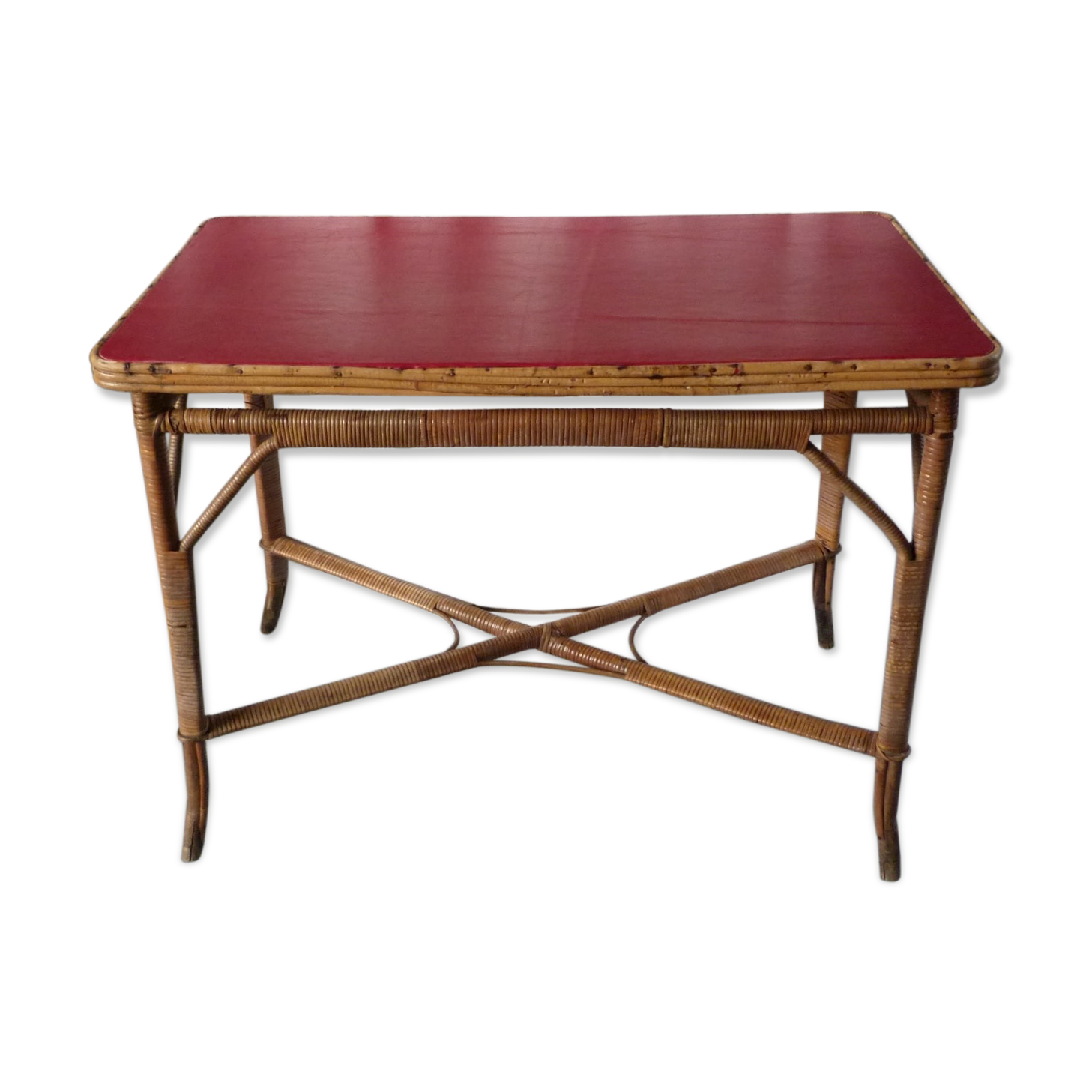 Bamboo and leather console