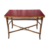 Bamboo and leather console
