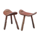 Pair of brutalist tripod stools