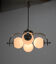 Bauhaus nickel-plated chandelier, 1930s