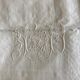 Pair of embroidered 19th linen linen pillowcases