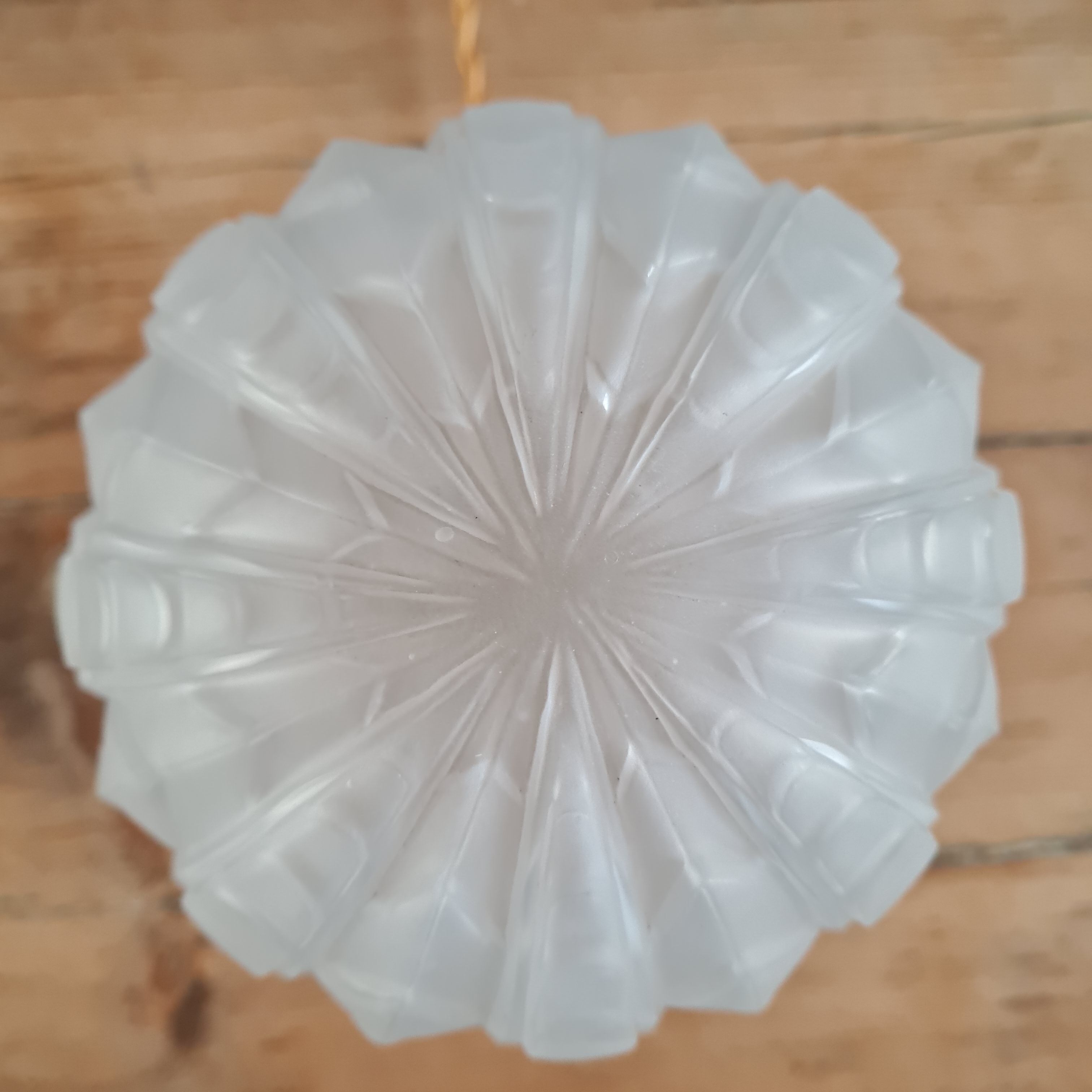 Art Deco globe table lamp in frosted glass