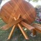 Round table + 2 chairs and 2 rounded benches suitable for the table.