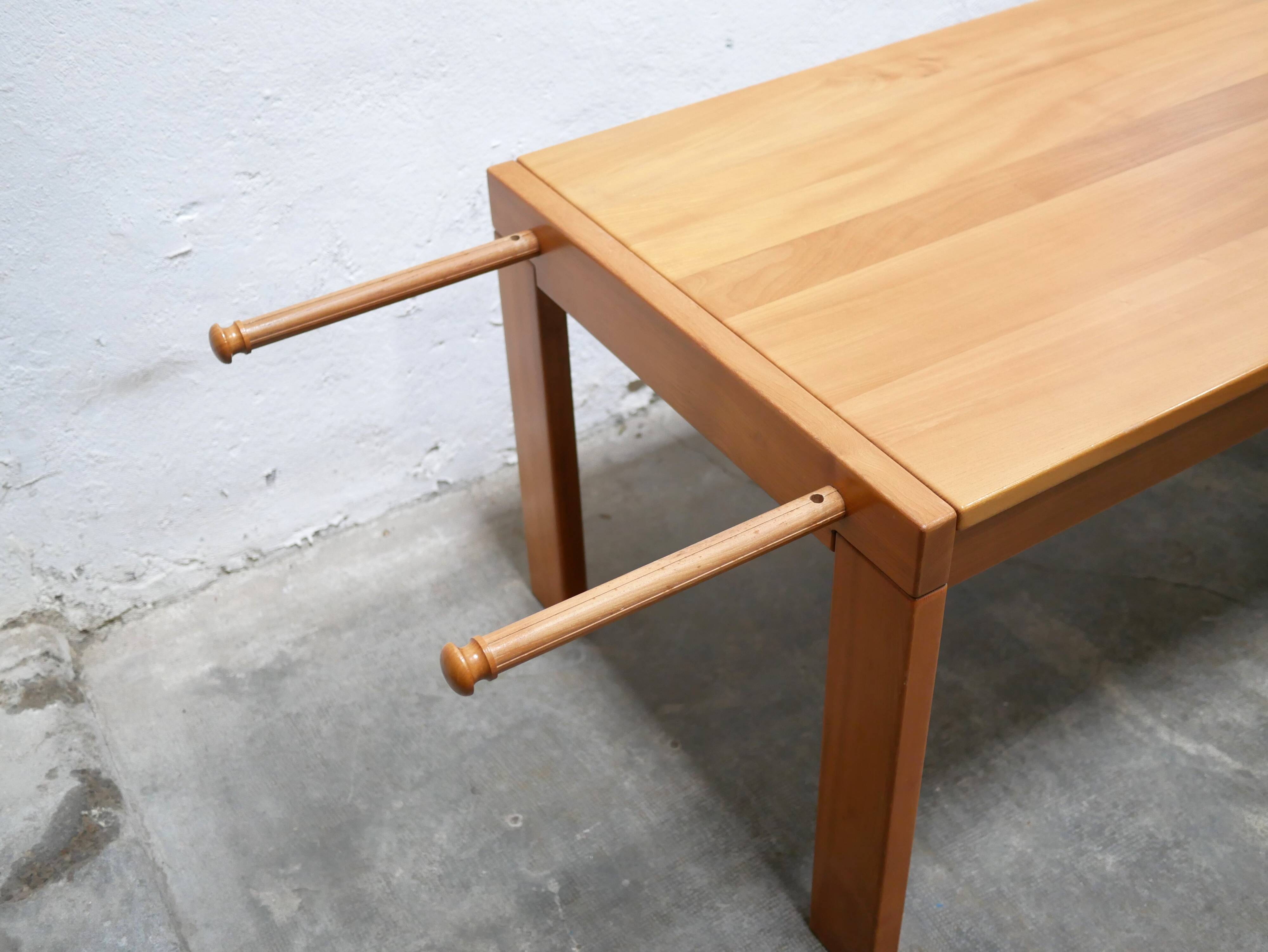 Vintage elm dining table by Maison Regain