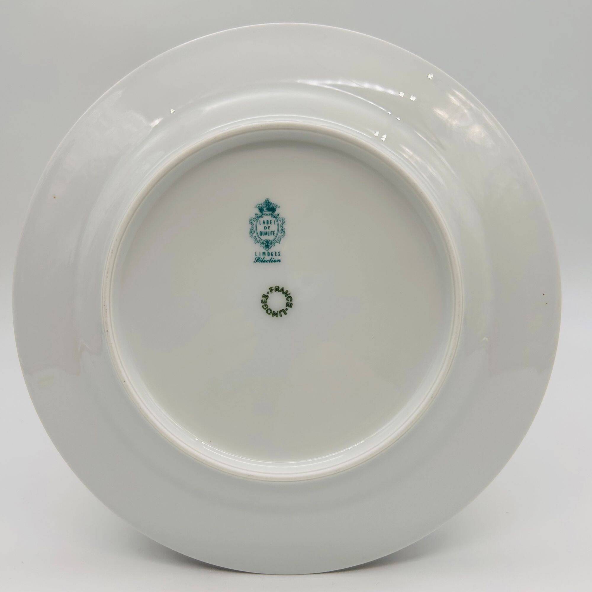 6 Limoges porcelain plates, fish pattern.