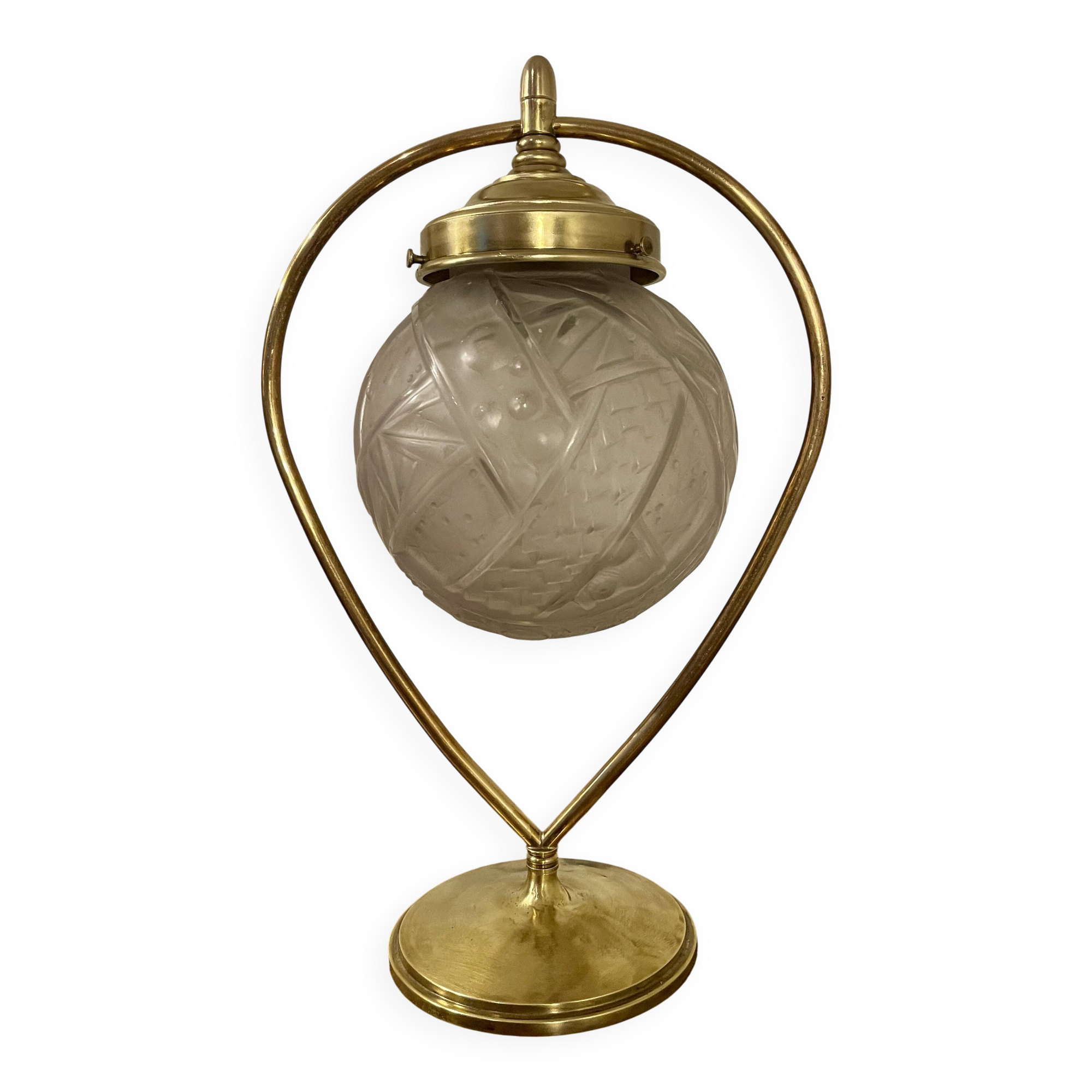 Art Deco table lamp, signed "Muller et Frères", 1930s.