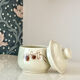 Vintage sugar bowl Sarreguemines Thistles