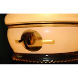 Lampe accents doré avec choquet en bakelite