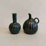 Two  pieces of pottery from Michael Andersen Bornholm - Denmark. Estimated 1960s.