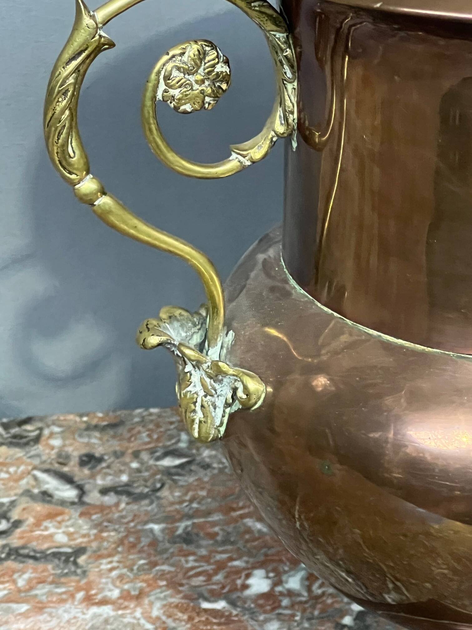 Antique samovar. Copper, solid bronze.