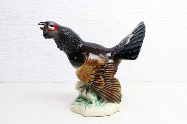 Figurine de coq en céramique