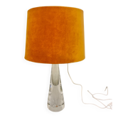 Mid-century crystal glass table lamp by Vicke Lindstrand Kosta, Sweden.