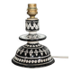 Moroccan glazed terracotta table lamp from Safi, ceramic bedside lamp.