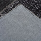 7x10 distressed black & gray vintage rug, 299x203cm