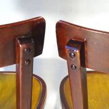 Two Baumann No. 43 bistro chairs from 1950, two-tone