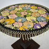 1920s Art Deco Occasional Coffee Table and tablecloth