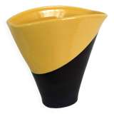 Two-tone Elchinger ceramic vase from the 1960s
