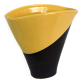 Vase bicolore Elchinger en céramique années 60