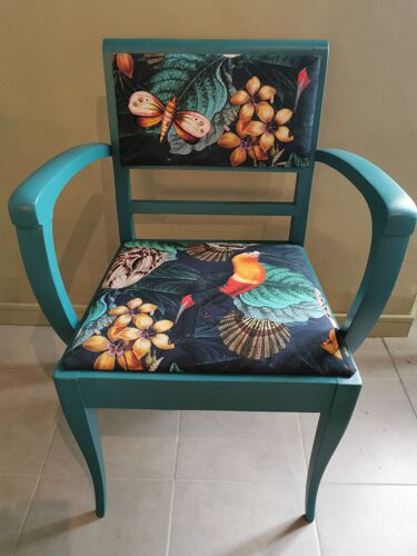 Pair of restyled vintage armchairs