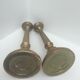 Pair antique bronze candlesticks