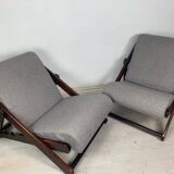 Pair of folding armchairs